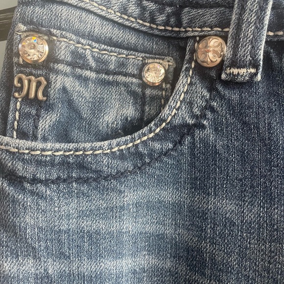 Miss Me Denim Boot Cut Jeans with Silver Accents - Picture 7 of 8